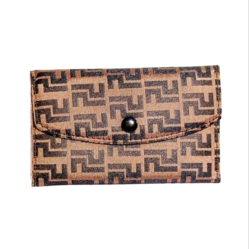 Geometric Patterned Nylon Wallet NWOT